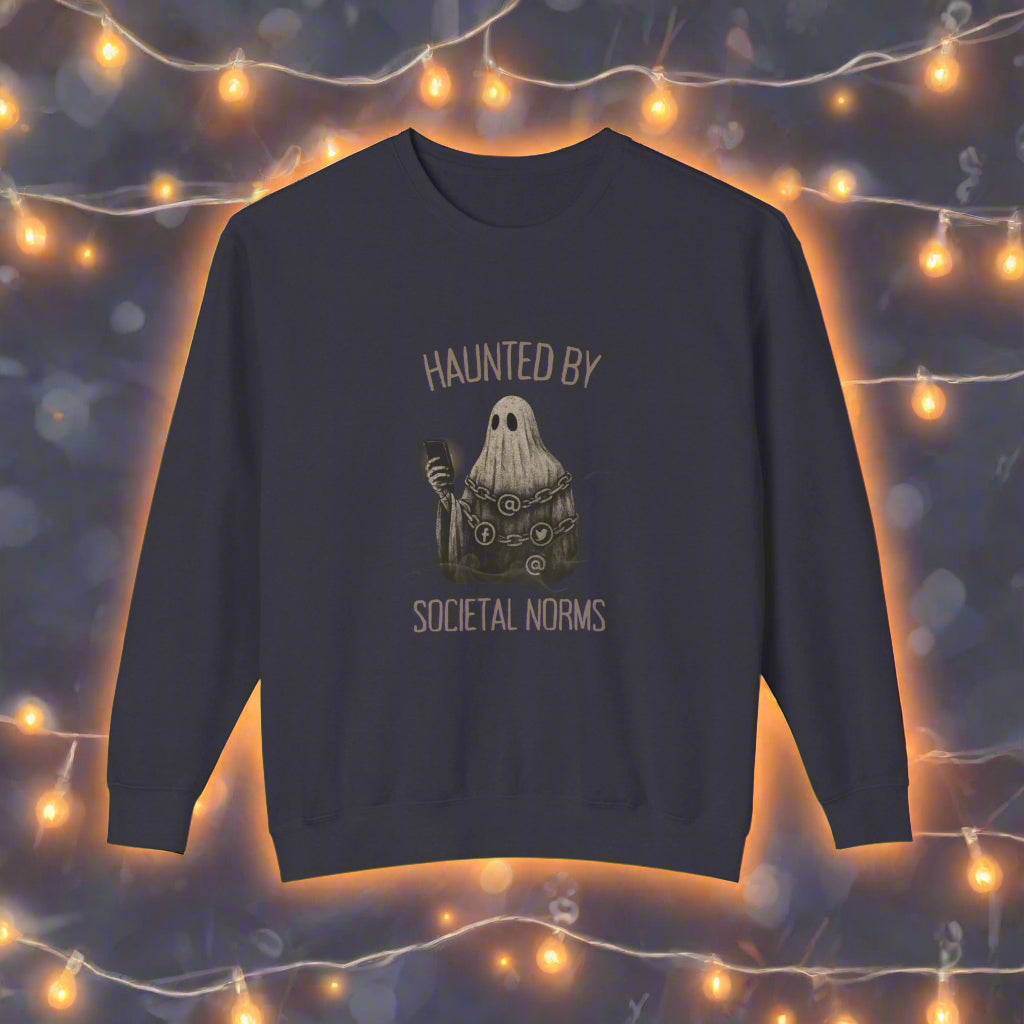 Haunted By Societal Norms- Unisex Lightweight Crewneck