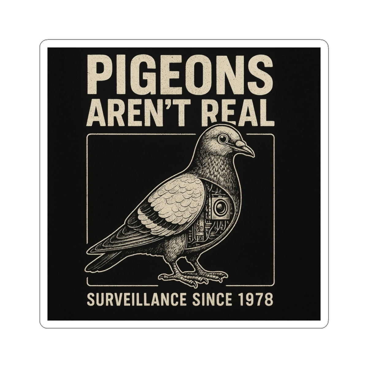 Pigeon Surveillance Sticker
